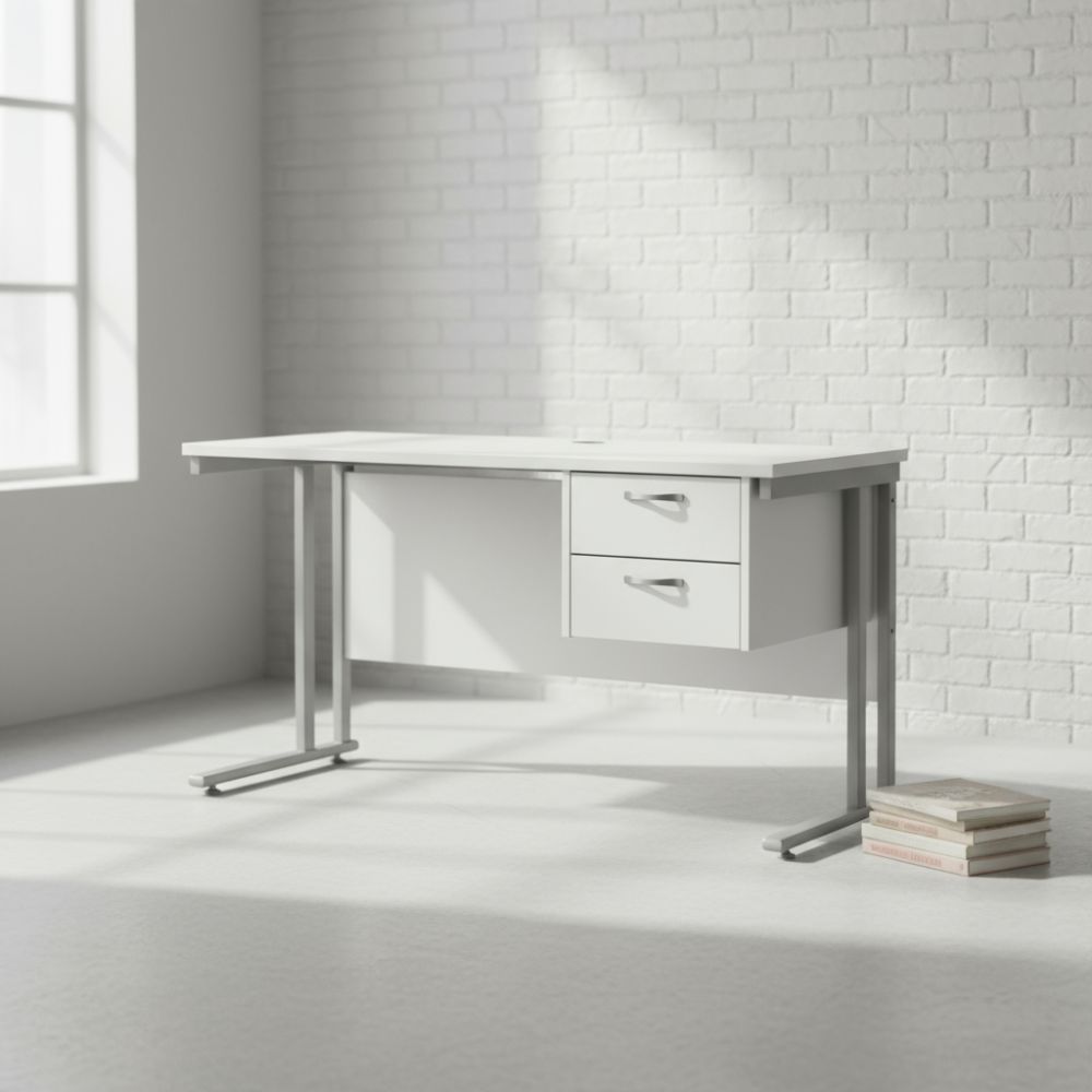 Urban Desk Cantilever 2 Drawer Fixed