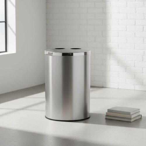 2 Division Stainless Steel Recycle Bin