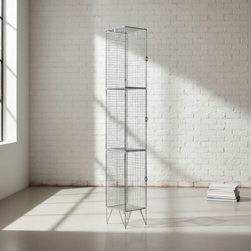 3 Compartment Wire Mesh Locker